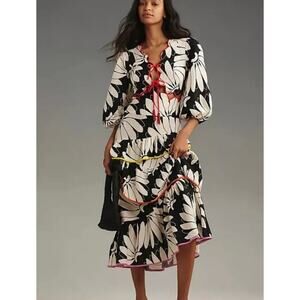 Farm Rio Cutout Tiered Maxi